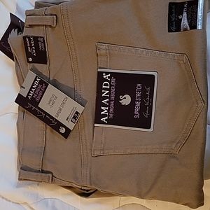 Gloria Vanderbilt Amanda jeans, tan, 20W, short length